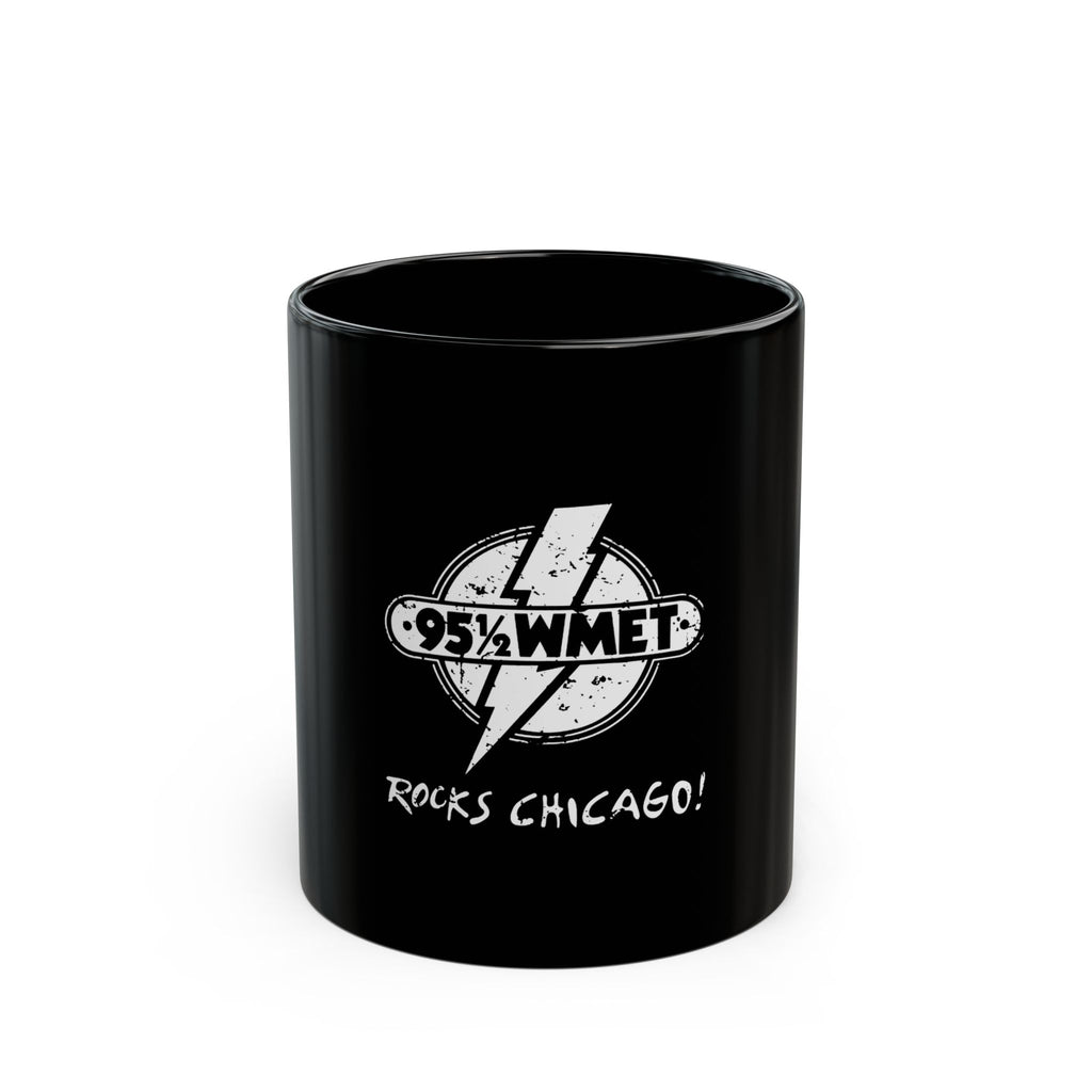 95 WMET CHICAGO LOGO Retro Logo  Black Mug (11oz, 15oz)