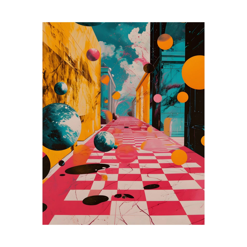 Dimension Drift Matte Vertical Poster — Wall Art