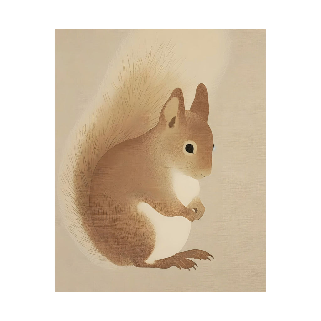 The Gentle Squirrel of Pinewood Forest Matte Vertical Poster — Wall Art