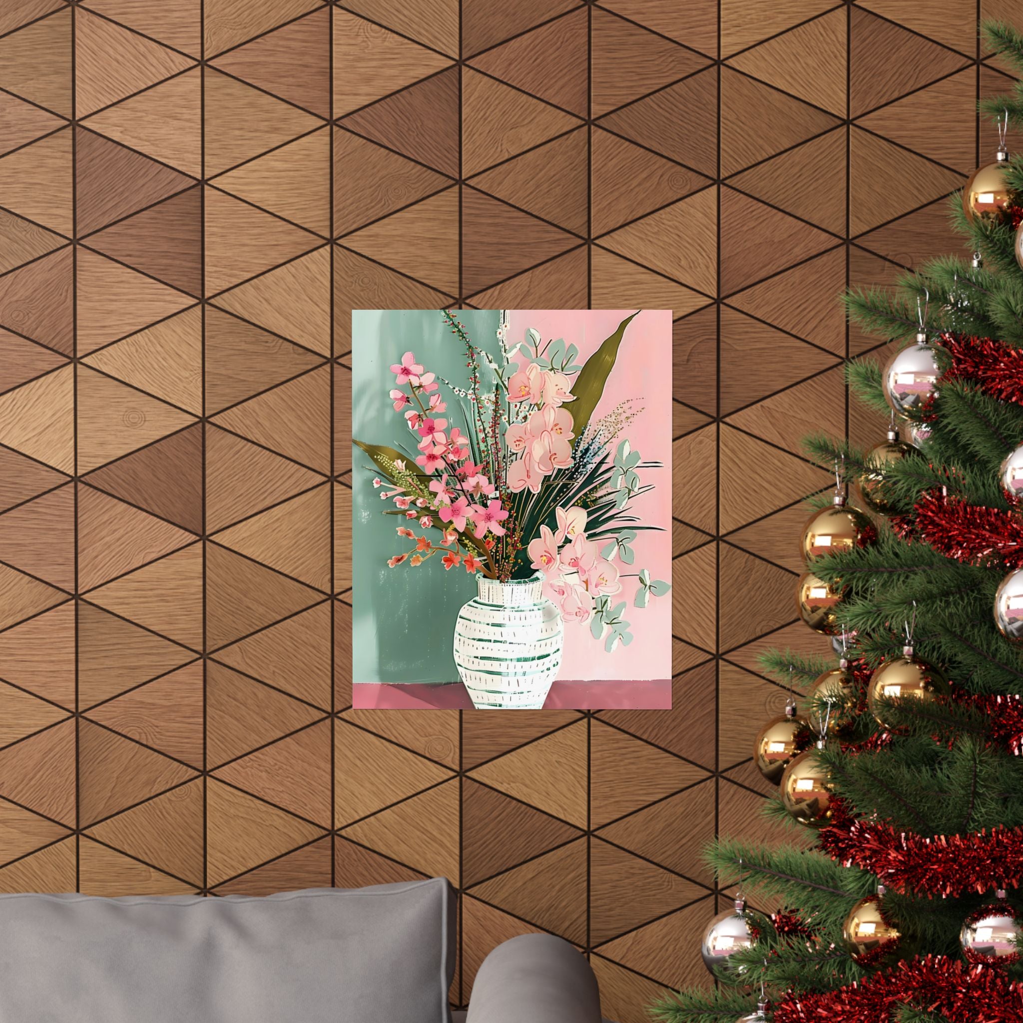 Blush in Bloom Matte Vertical Poster — Wall Art