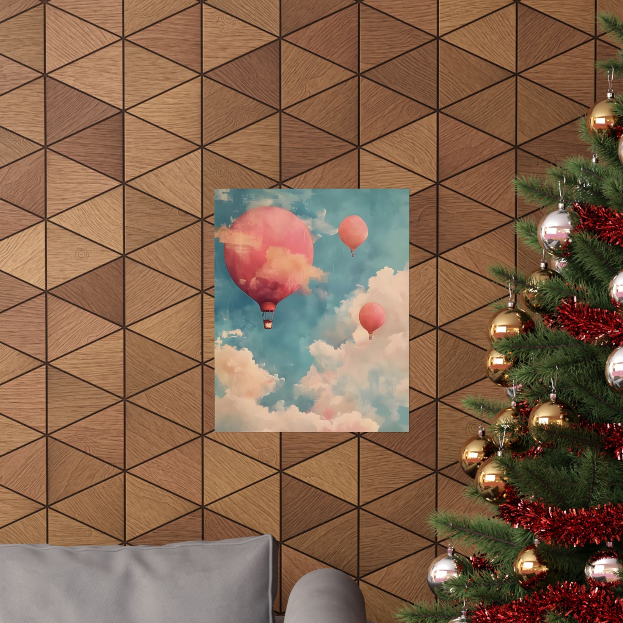 Cloudy Dreams Matte Vertical Poster — Vintage 70s Style Wall Art