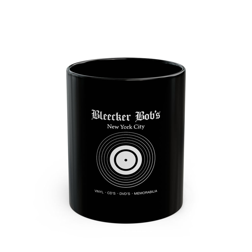 Bleecker Bobs Record Logo Retro Black Mug (11oz, 15oz)
