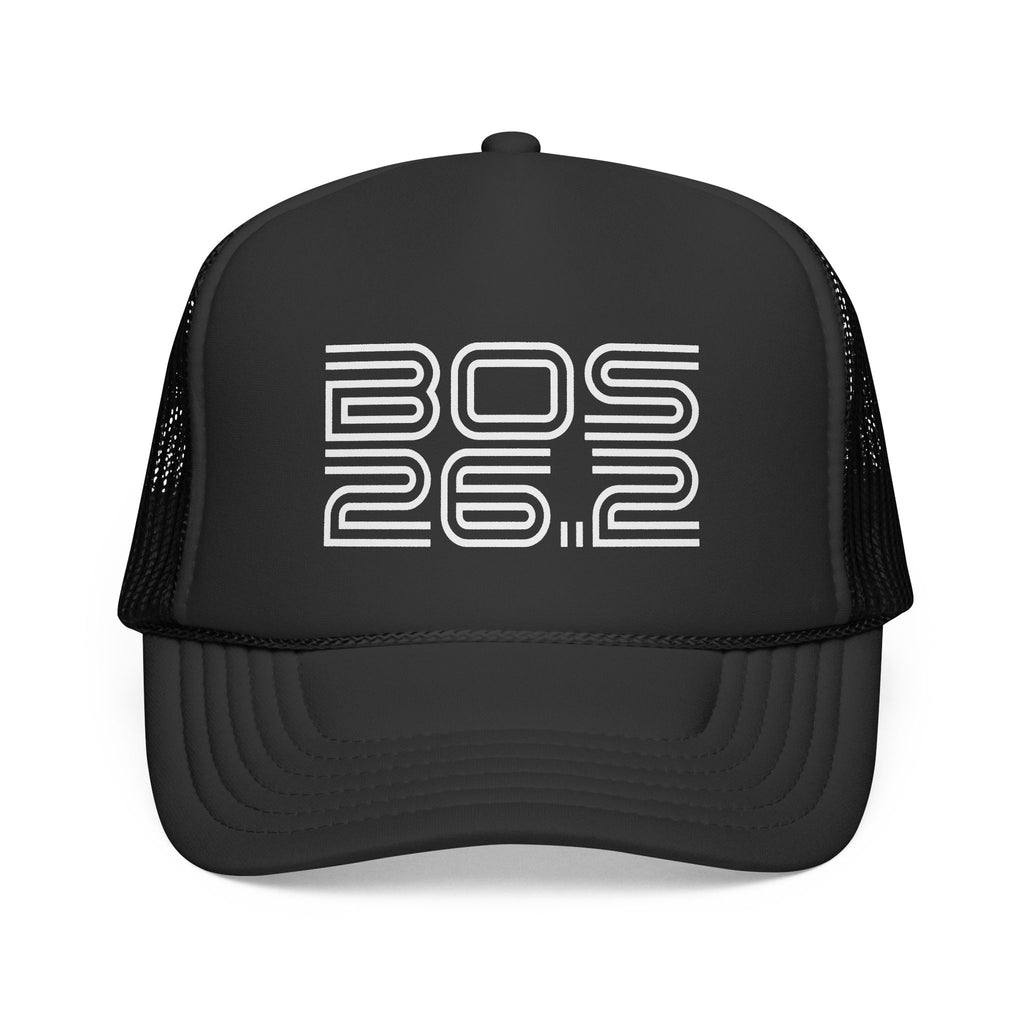 Boston 26 2 Marathon Running Trucker Cap – Vintage Arch Logo Mesh Hat