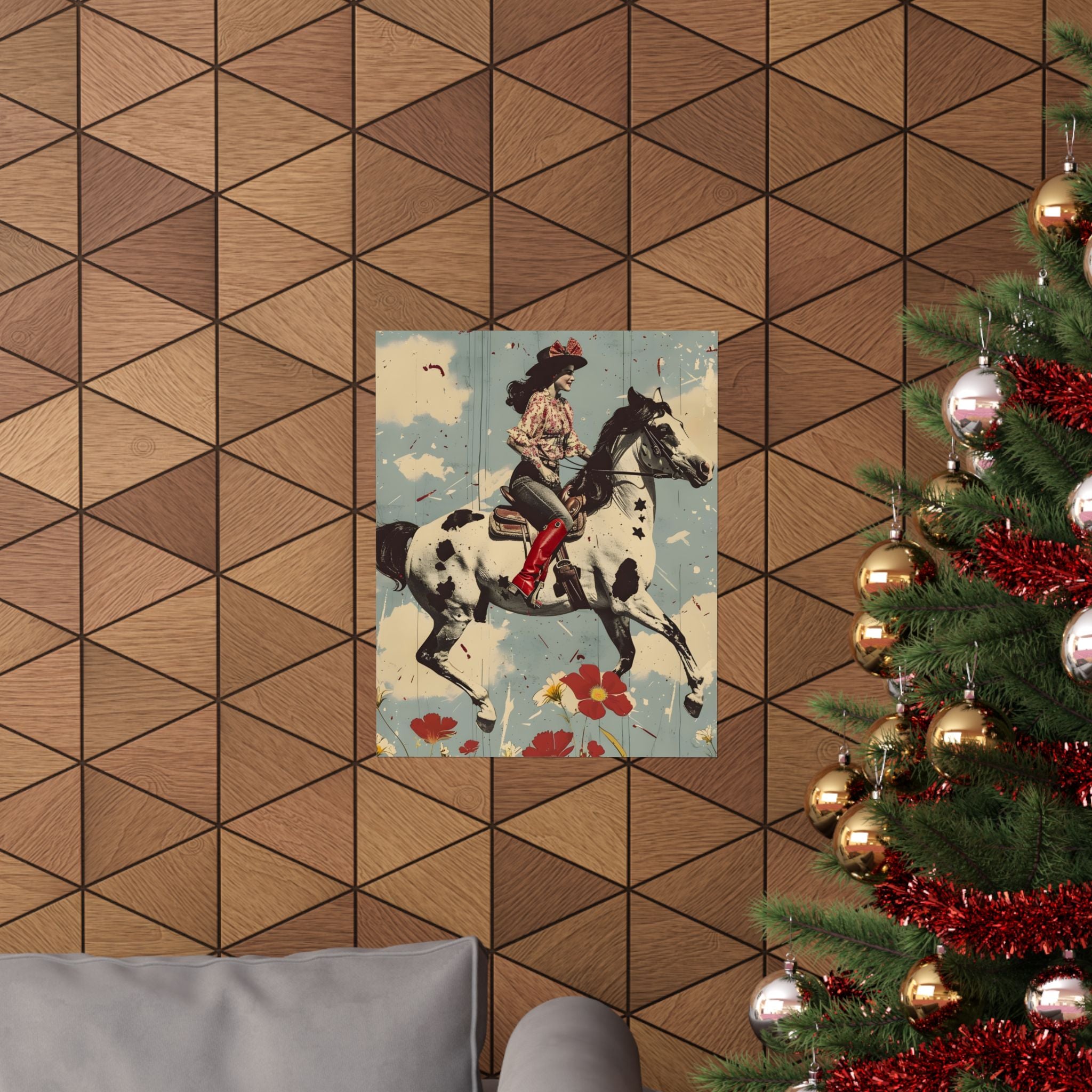 The Wildflower Cowgirl Matte Vertical Poster — Wall Art