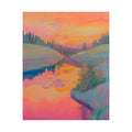 Land of Painted Sunsets Matte Vertical Poster — Vintage 70s Style Wall Art