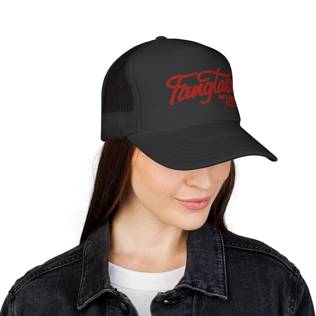 Fangtasia Retro Cap Logo – Vintage Arch Logo Mesh Hat