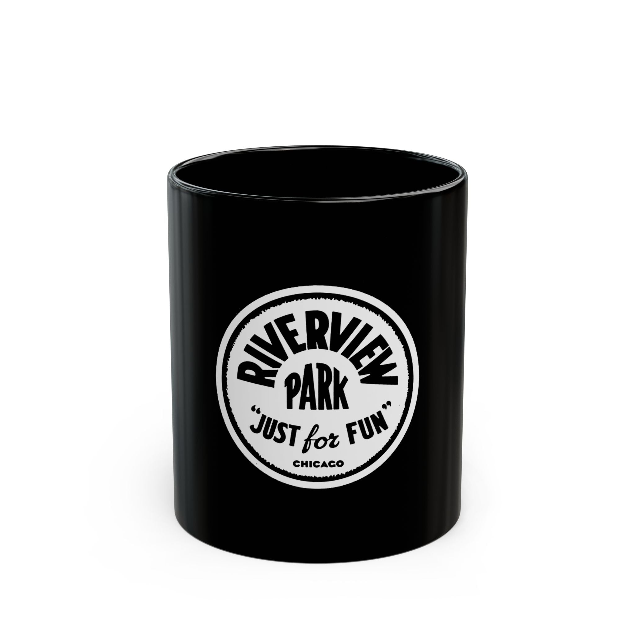 Riverview Park Logo Retro Black Mug (11oz, 15oz)