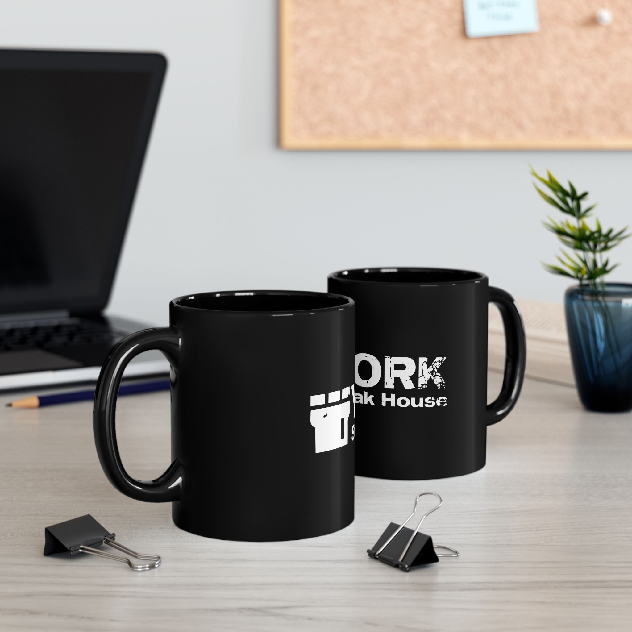 York Steak House Logo  Black Mug (11oz, 15oz)