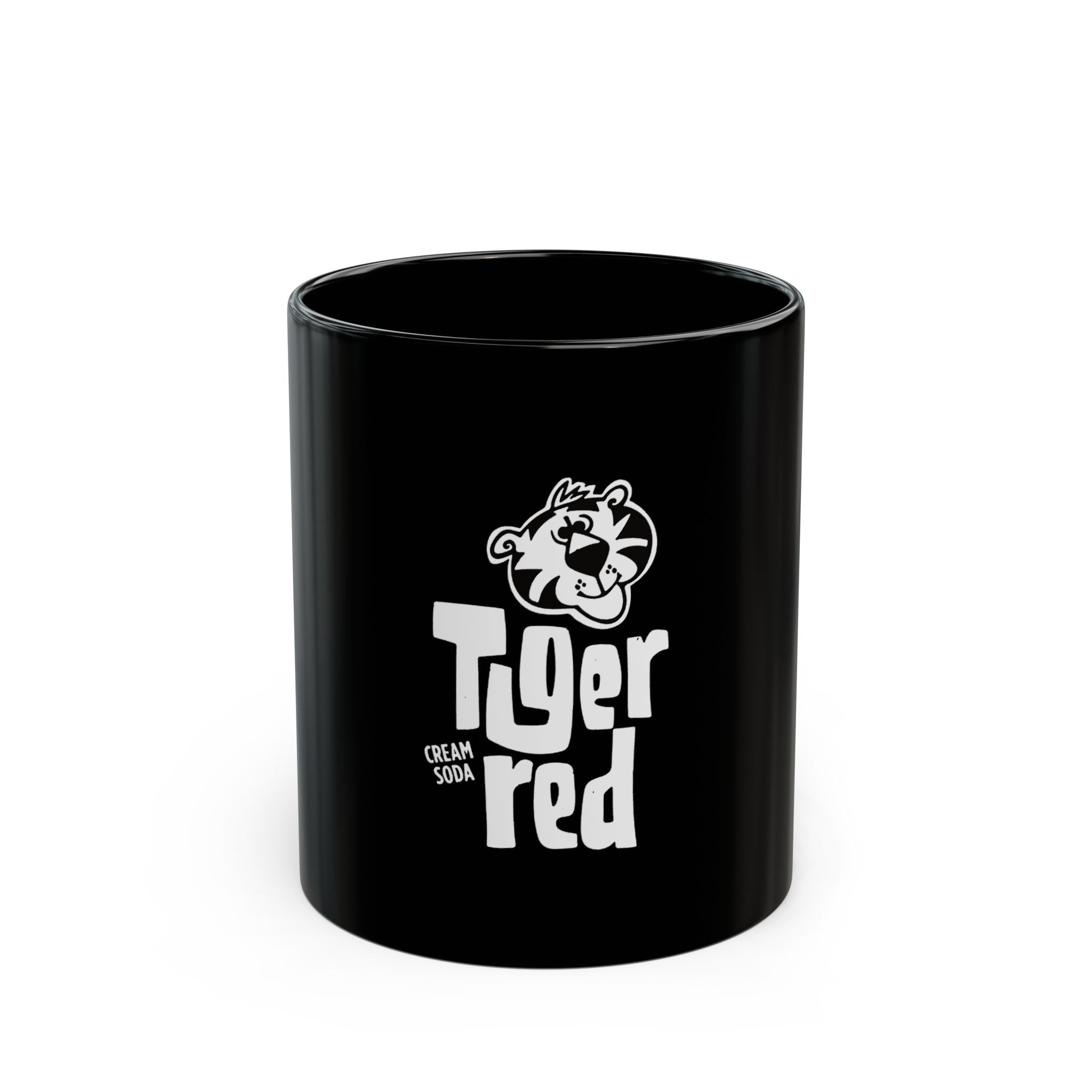 Tiger Red Logo Retro Black Mug (11oz, 15oz)