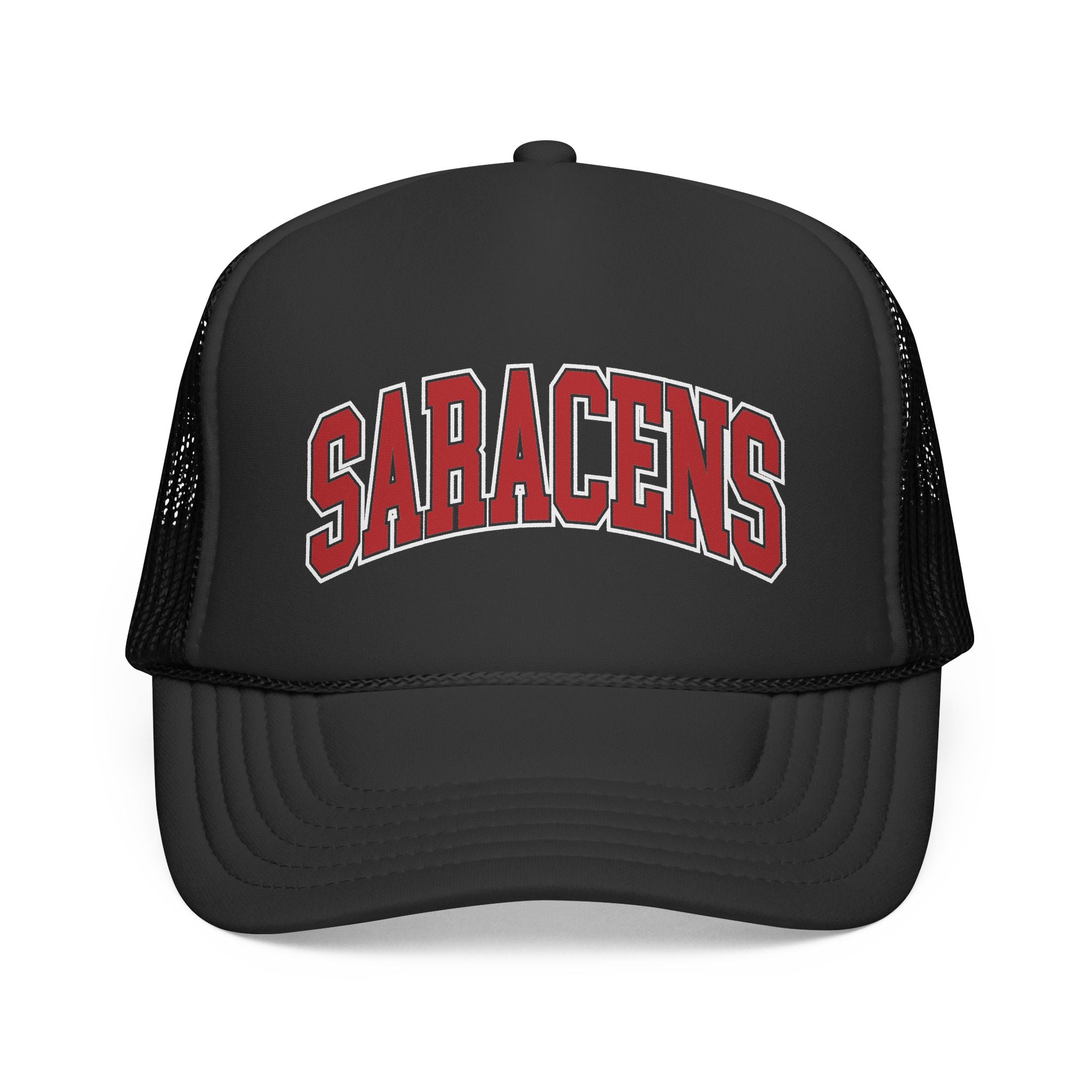 Saracens Football Club Retro Cap Logo – Vintage Arch Logo Mesh Hat