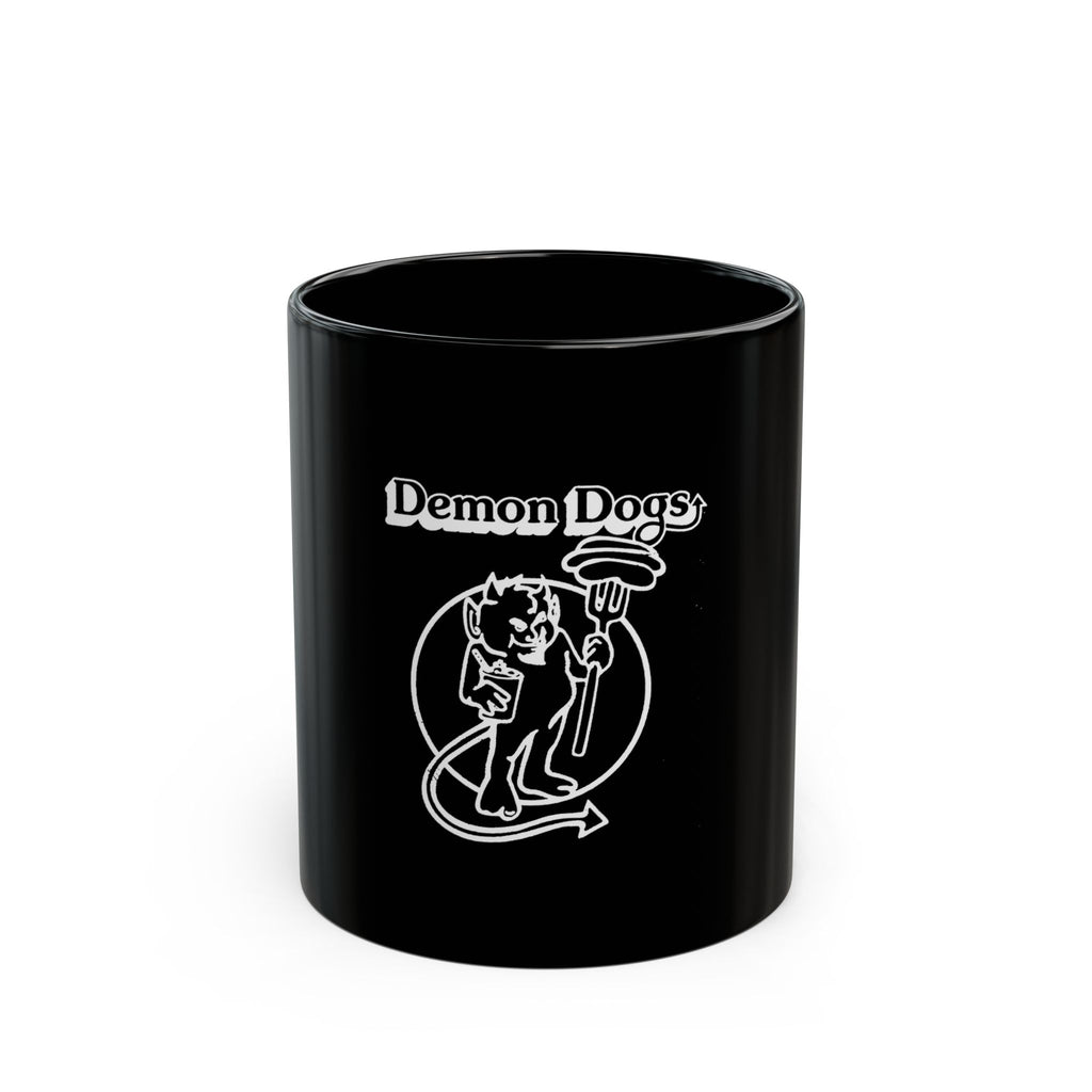Demon Dogs Retro Logo  Black Mug (11oz, 15oz)