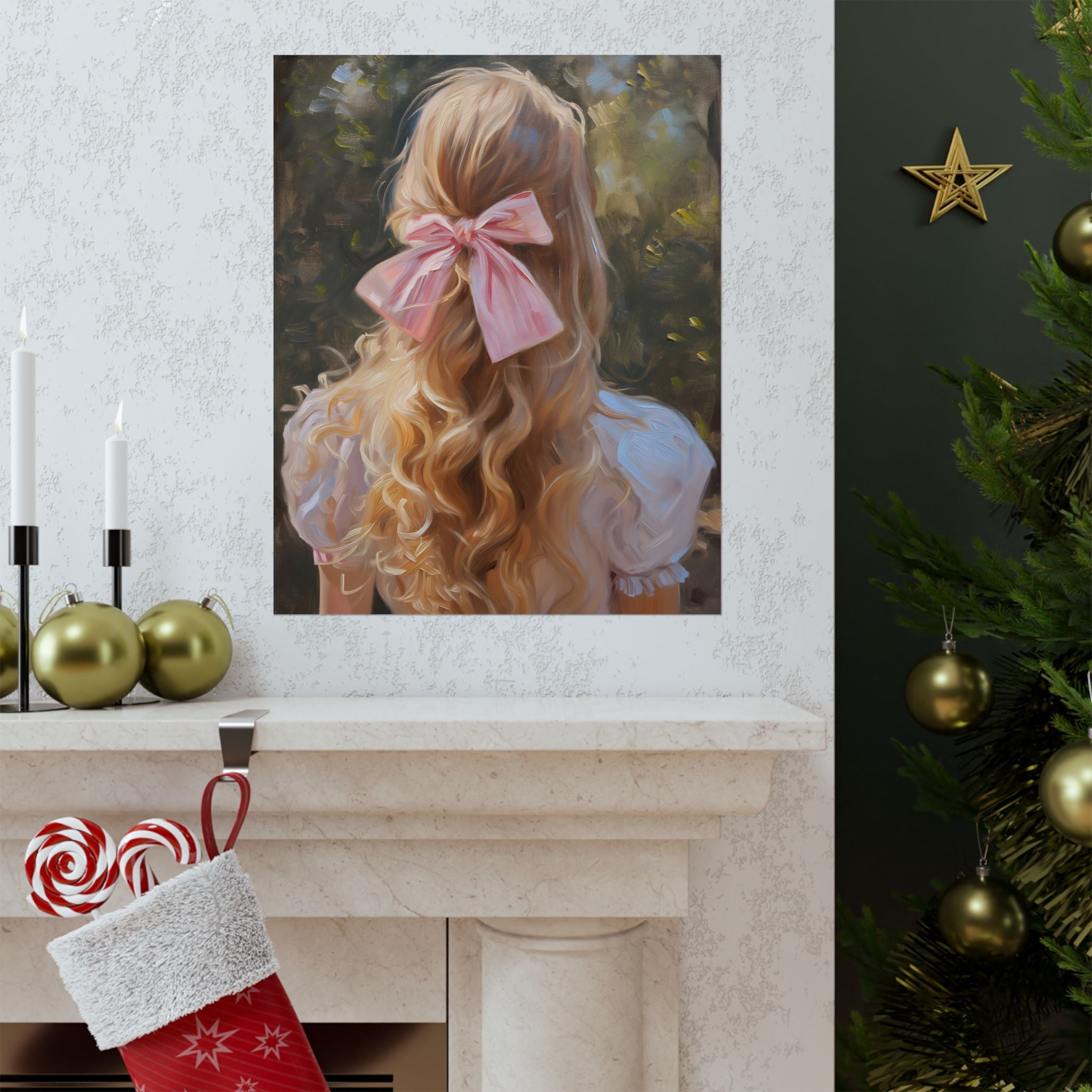 Retro Girl Matte Vertical Poster — Vintage 70s Style Wall Art