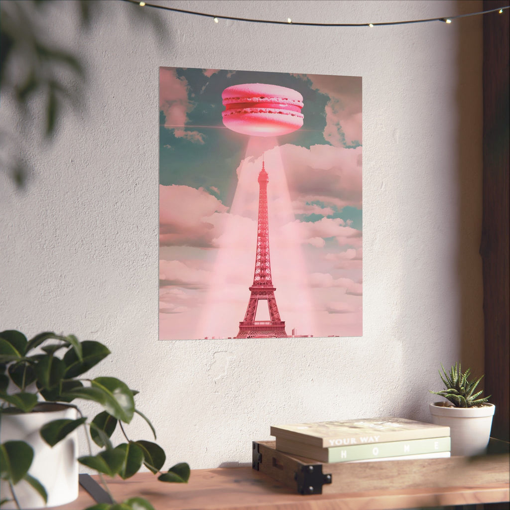 Attack of the Giant Macaron Matte Vertical Poster — Wall Art