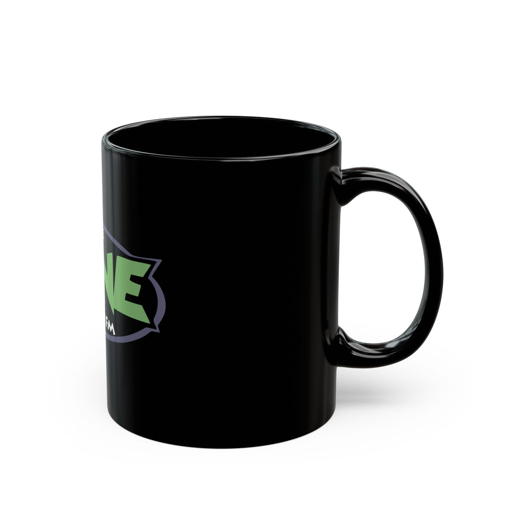Zone 101.5 FM Radio Retro Logo  Black Mug (11oz, 15oz)