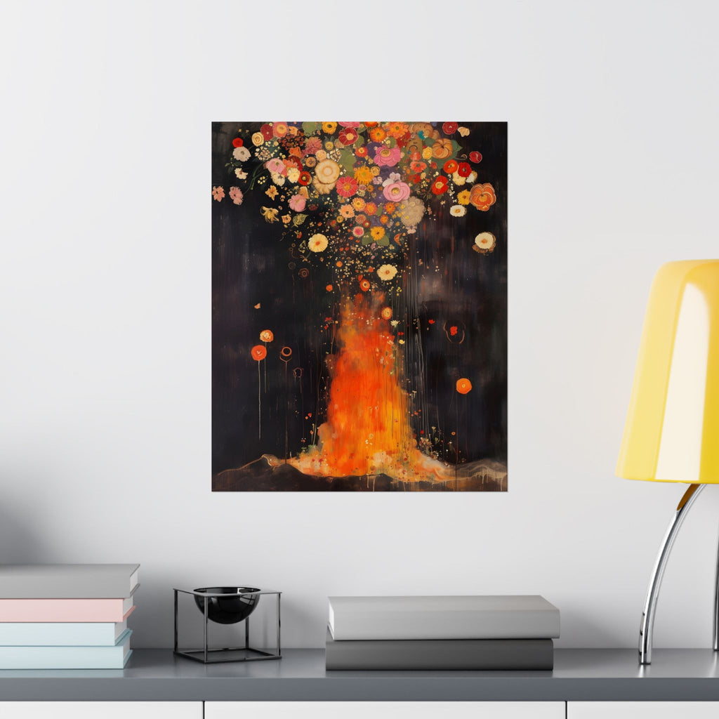Floral Eruption Matte Vertical Poster — Wall Art