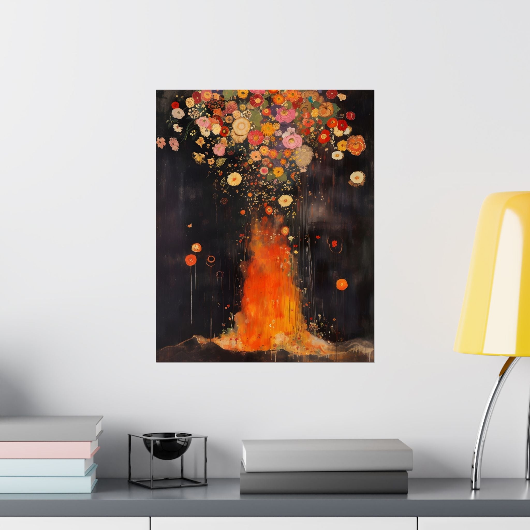 Floral Eruption Matte Vertical Poster — Wall Art