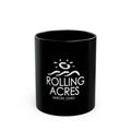 Rolling Acres Logo Retro Black Mug (11oz, 15oz)