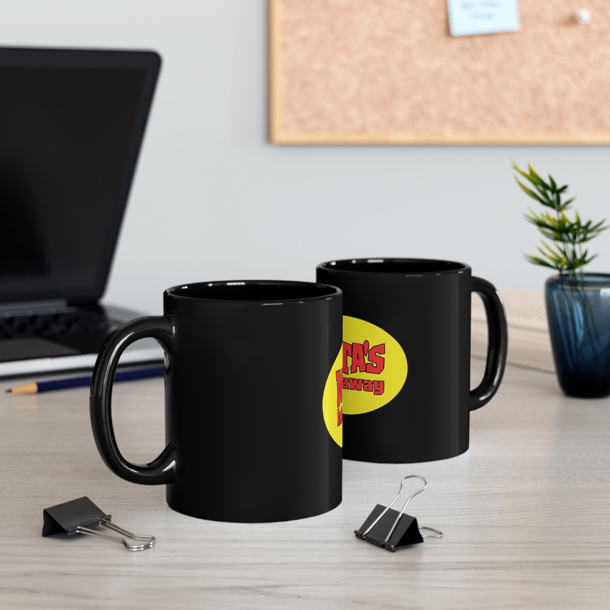 Nitas Hideaway Retro Logo  Black Mug (11oz, 15oz)