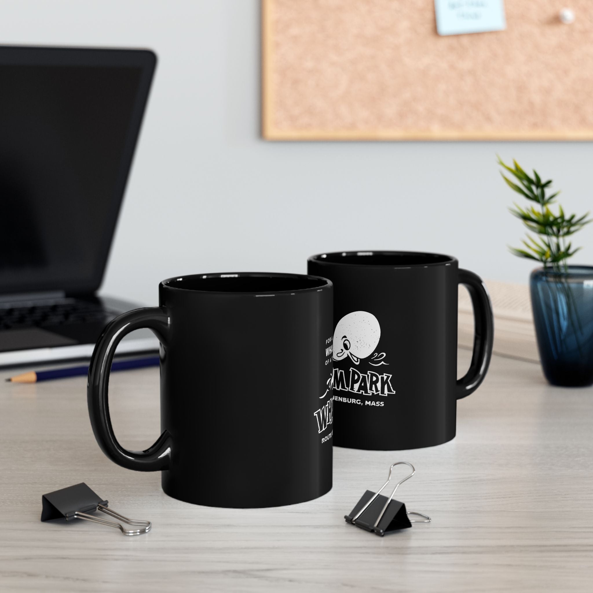 Whalom Park Retro Black Mug (11oz, 15oz)