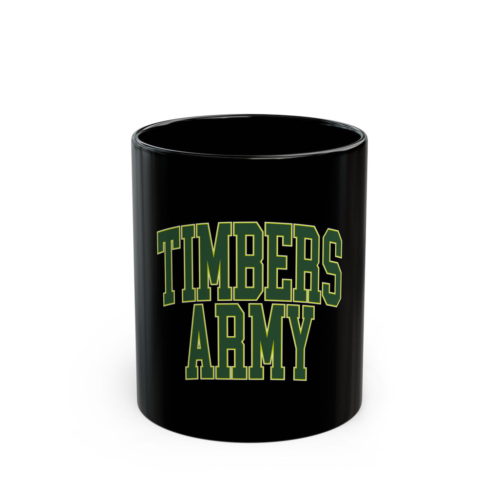 Timbers Army Logo Retro Black Mug (11oz, 15oz)