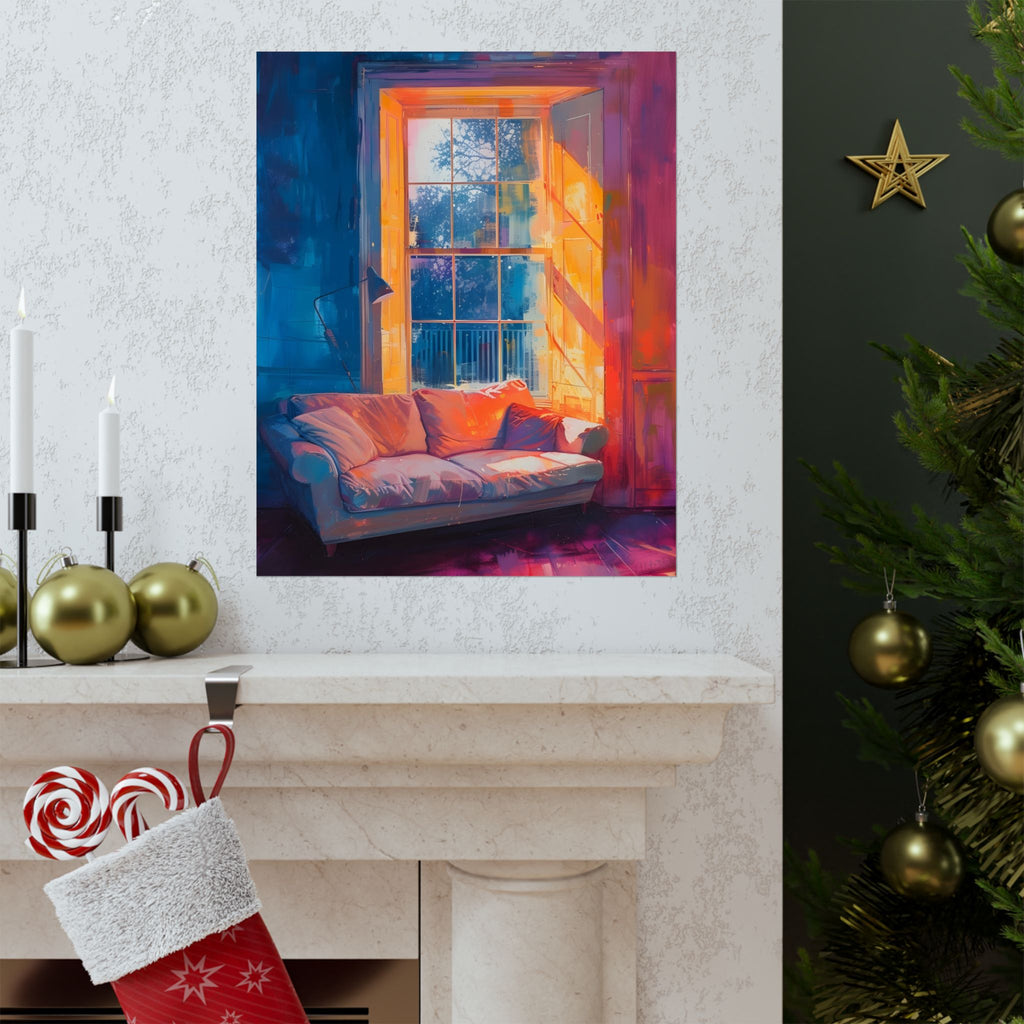 Home in the Morning Glow Matte Vertical Poster — Wall Art