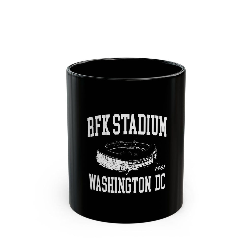 RFK STADIUM WASHINGTON Retro Logo Retro Black Mug (11oz, 15oz)