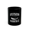 RFK STADIUM WASHINGTON Retro Logo Retro Black Mug (11oz, 15oz)