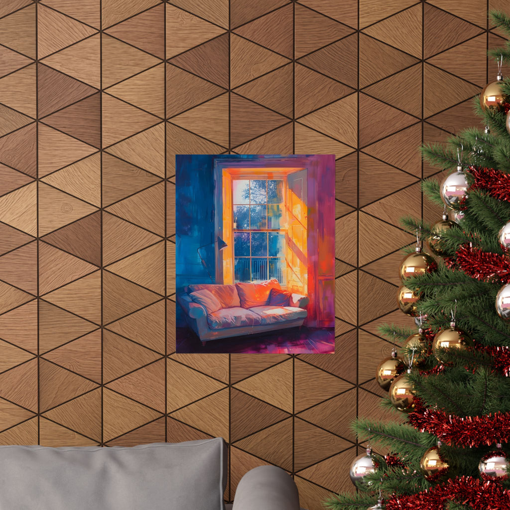 Home in the Morning Glow Matte Vertical Poster — Wall Art