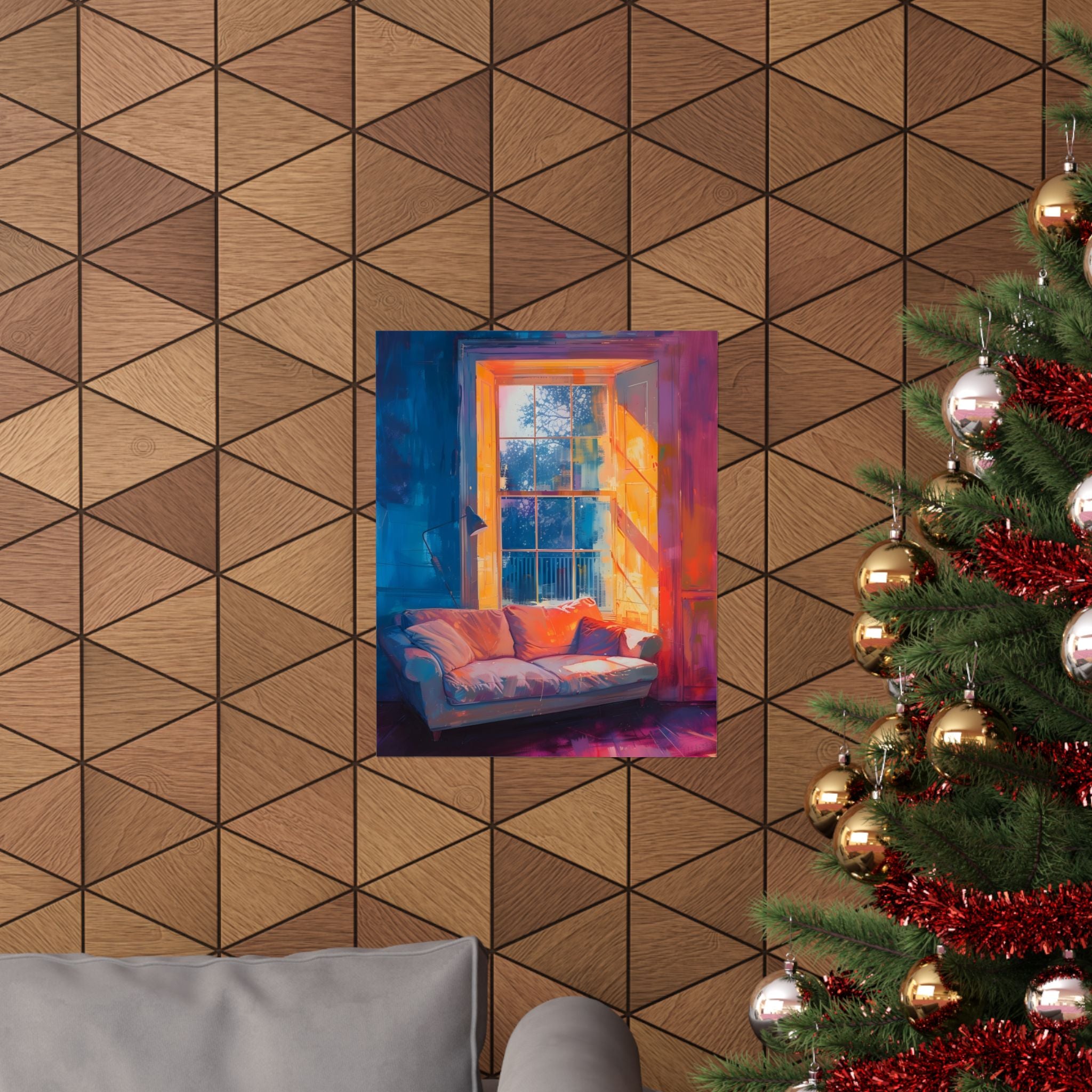 Home in the Morning Glow Matte Vertical Poster — Wall Art