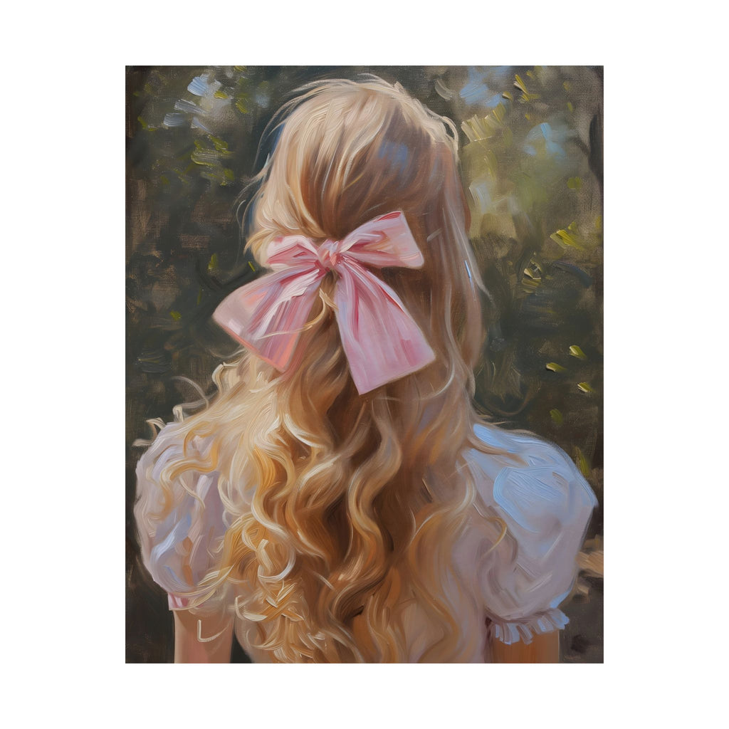 Retro Girl Matte Vertical Poster — Vintage 70s Style Wall Art