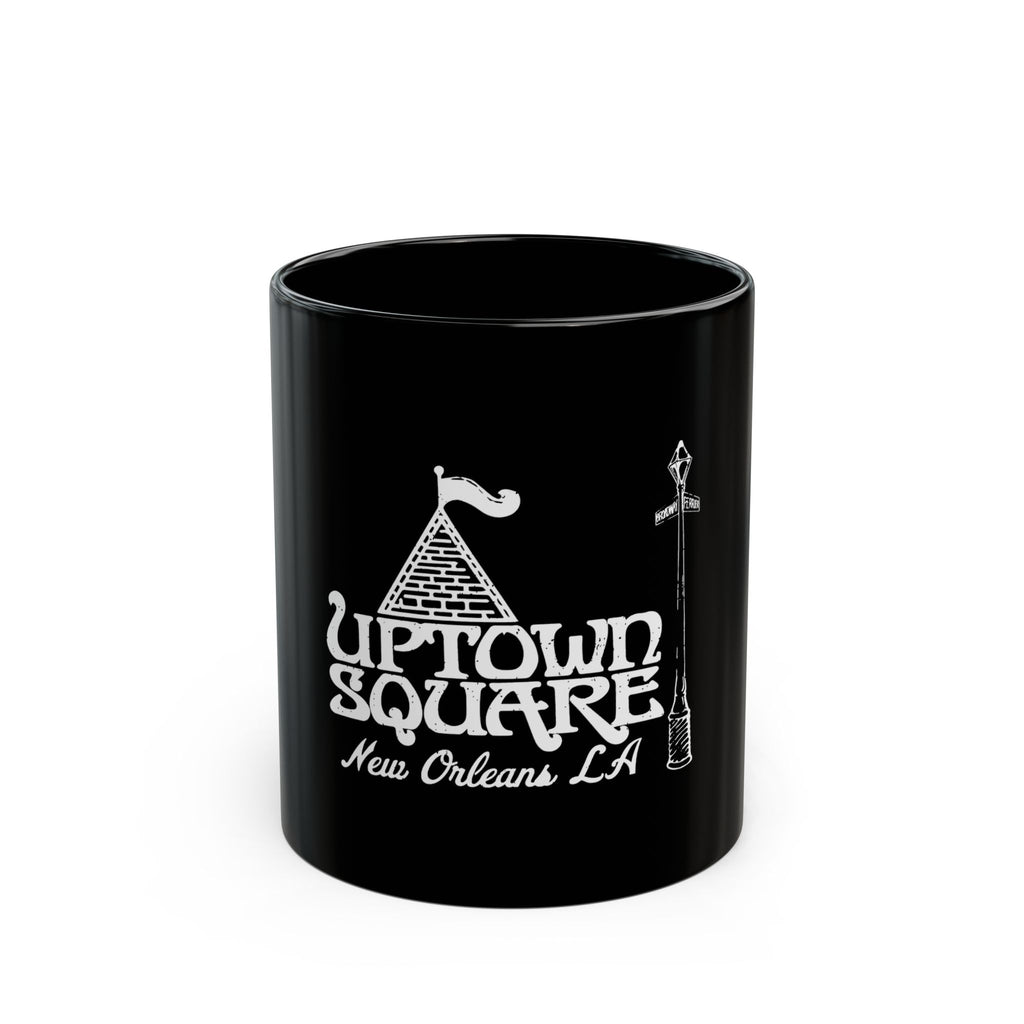 Uptown Square Logo Retro Black Mug (11oz, 15oz)