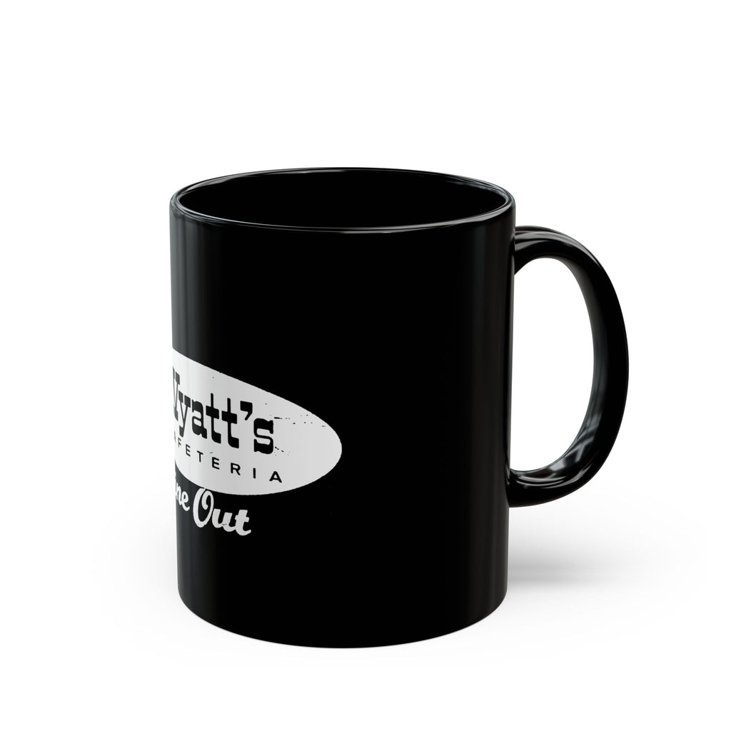 Wyatts Dine Cut Logo  Black Mug (11oz, 15oz)