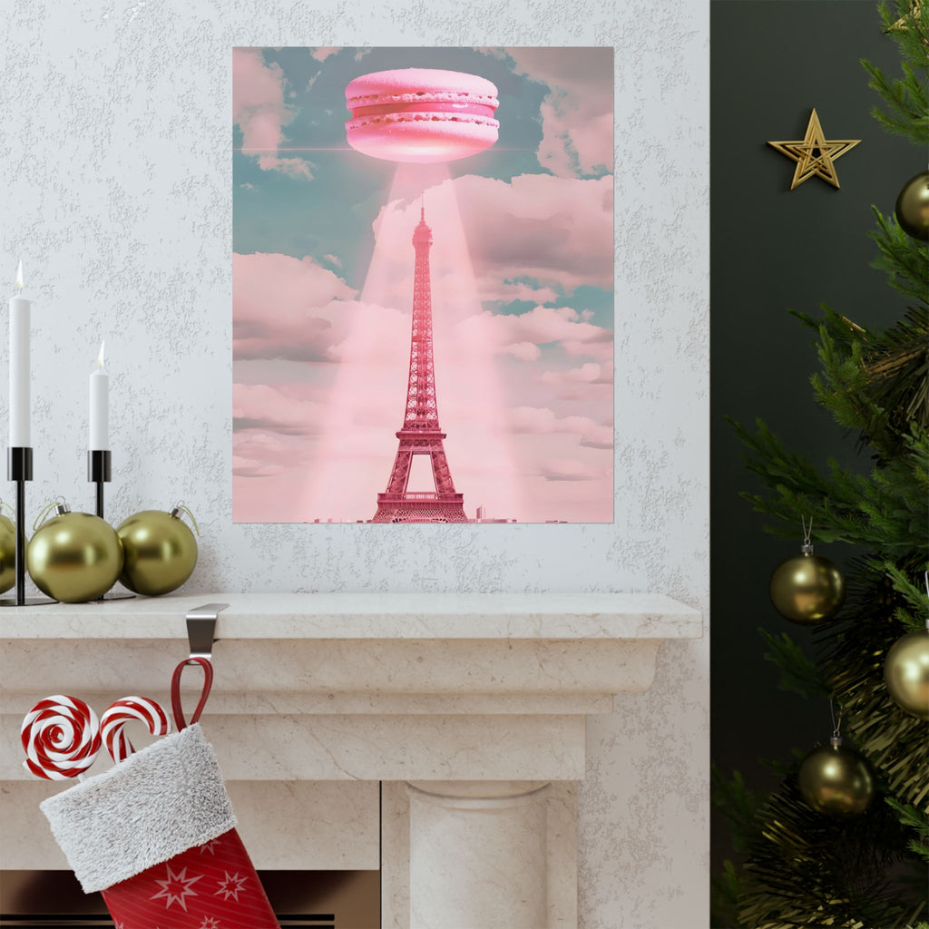 Attack of the Giant Macaron Matte Vertical Poster — Wall Art
