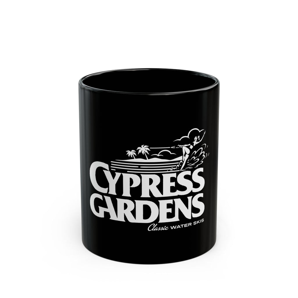 Cypress Gardens Logo Retro Black Mug (11oz, 15oz)