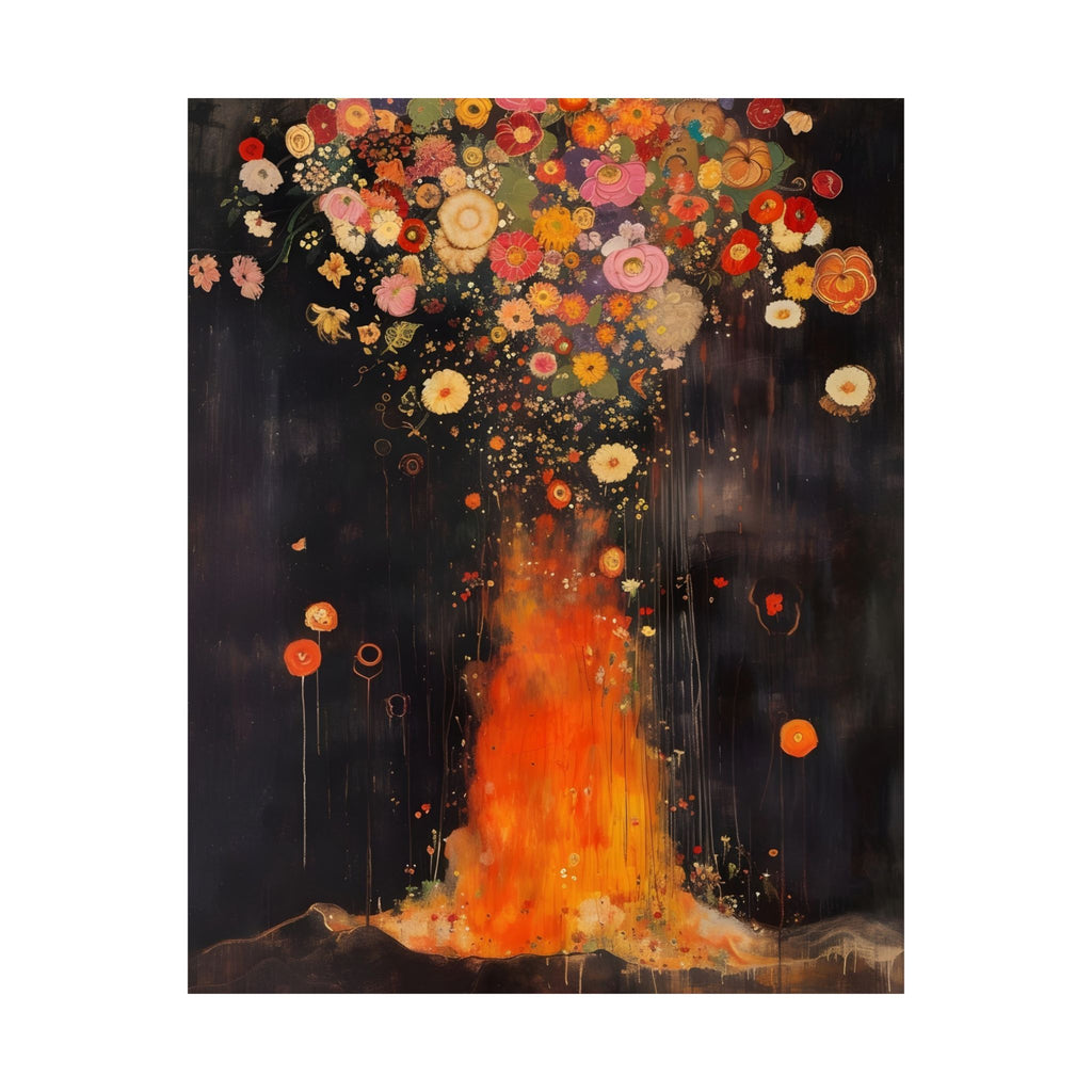 Floral Eruption Matte Vertical Poster — Wall Art