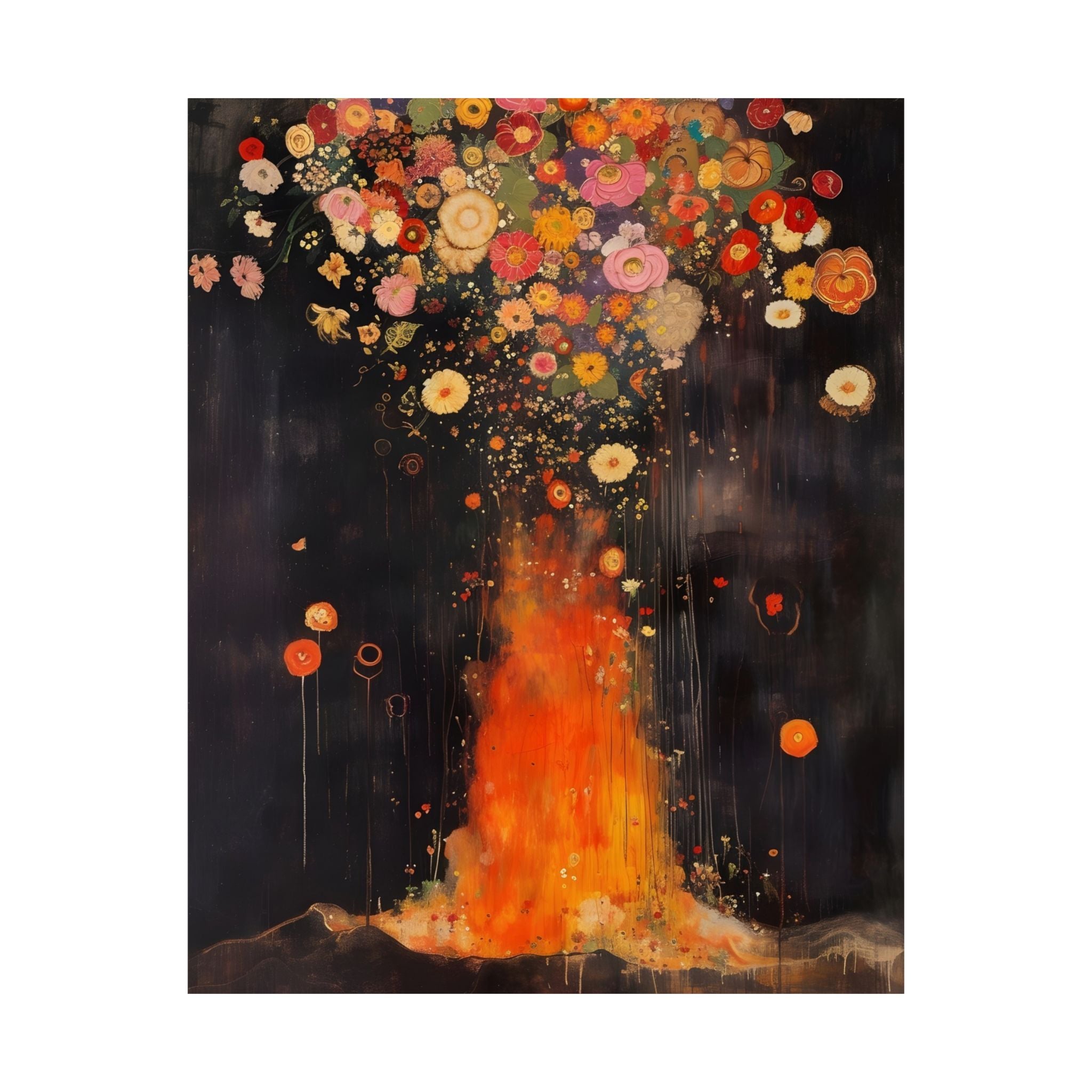 Floral Eruption Matte Vertical Poster — Wall Art