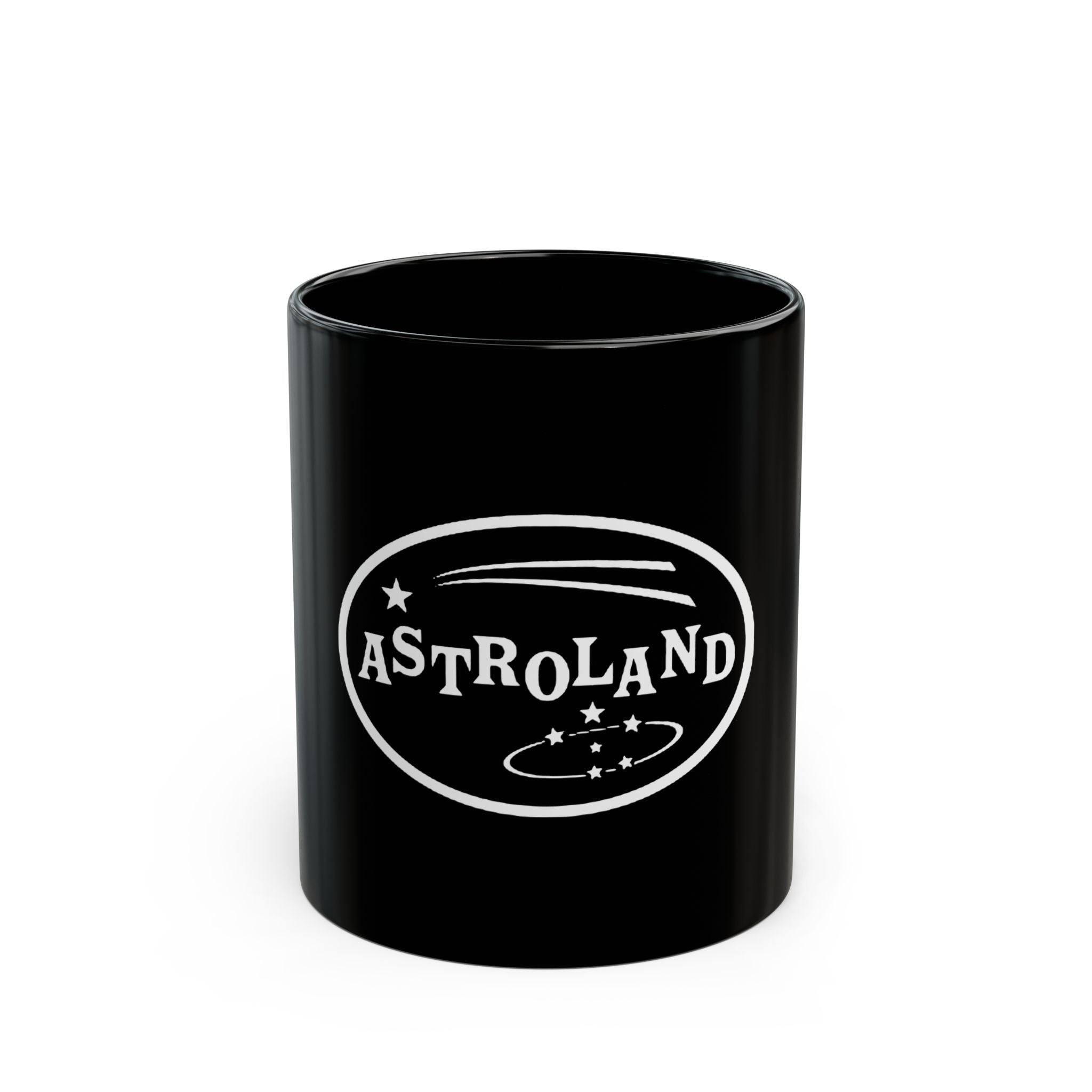 Astroland Logo Retro Black Mug (11oz, 15oz)