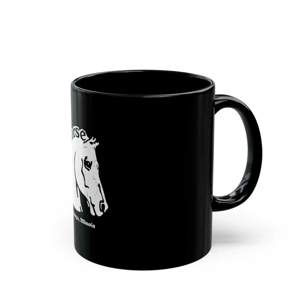 White Horse Logo  Black Mug (11oz, 15oz)