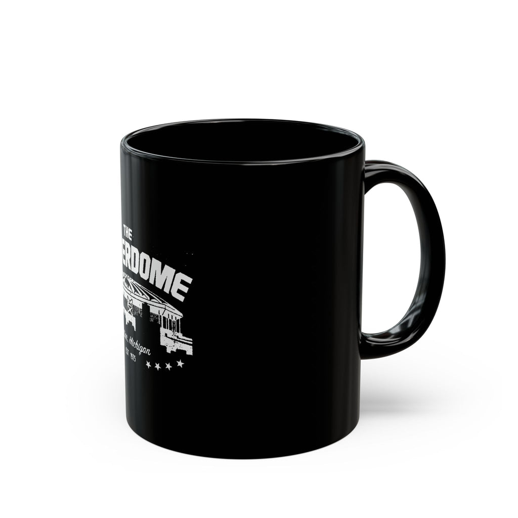 Silverdome Stadium Logo Retro Black Mug (11oz, 15oz)